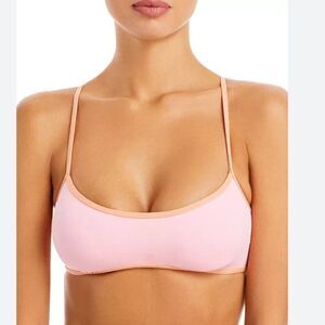 L*Space Crystal Pink Tangy Pamela Racerback Swim Bikini Top size small NWT